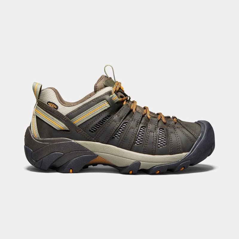 Keen 靴 | キーンボヤジャー 登山 靴 メンズ オリーブ / ゴールド | 985237-UZY